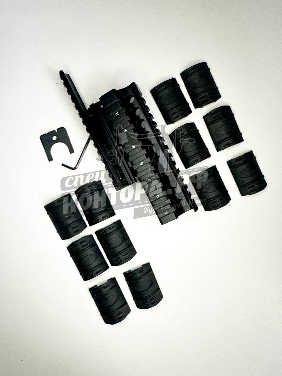 30778 Кронштейн 4-х сторон. WEAVER/ Picatinny для АК с боков. крепл. на рельсы — изображение 1