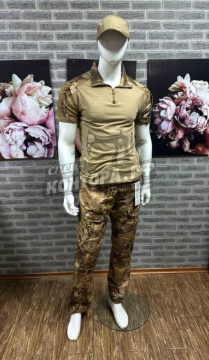 Костюм тактический к/р песок питон р.XL с наколенником (Outdoor,Body Suit,Large,Esdy)