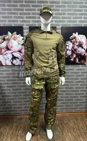 Костюм тактический мультикам р.3XL с наколенником (Outdoor,Body Suit,Large,Esdy)