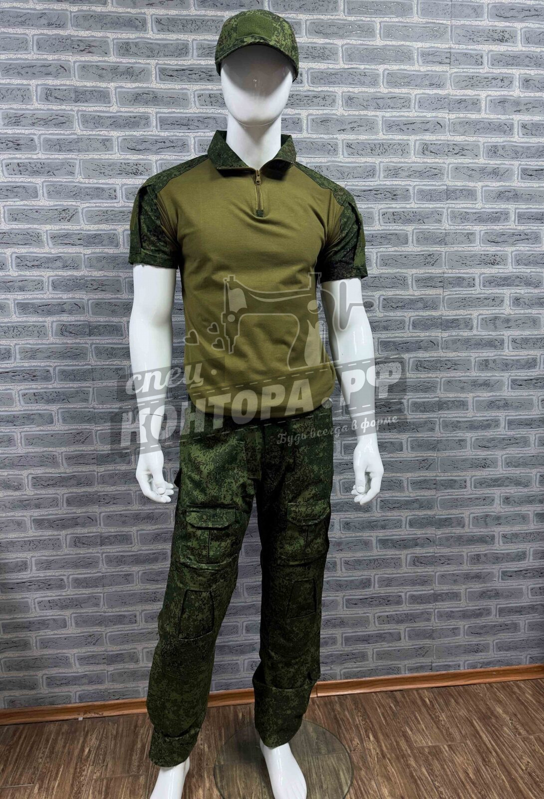 967556901927 Костюм тактический к/р пиксель р.3XL с наколенником (Outdoor,Body Suit,Large,Esdy) — изображение 1