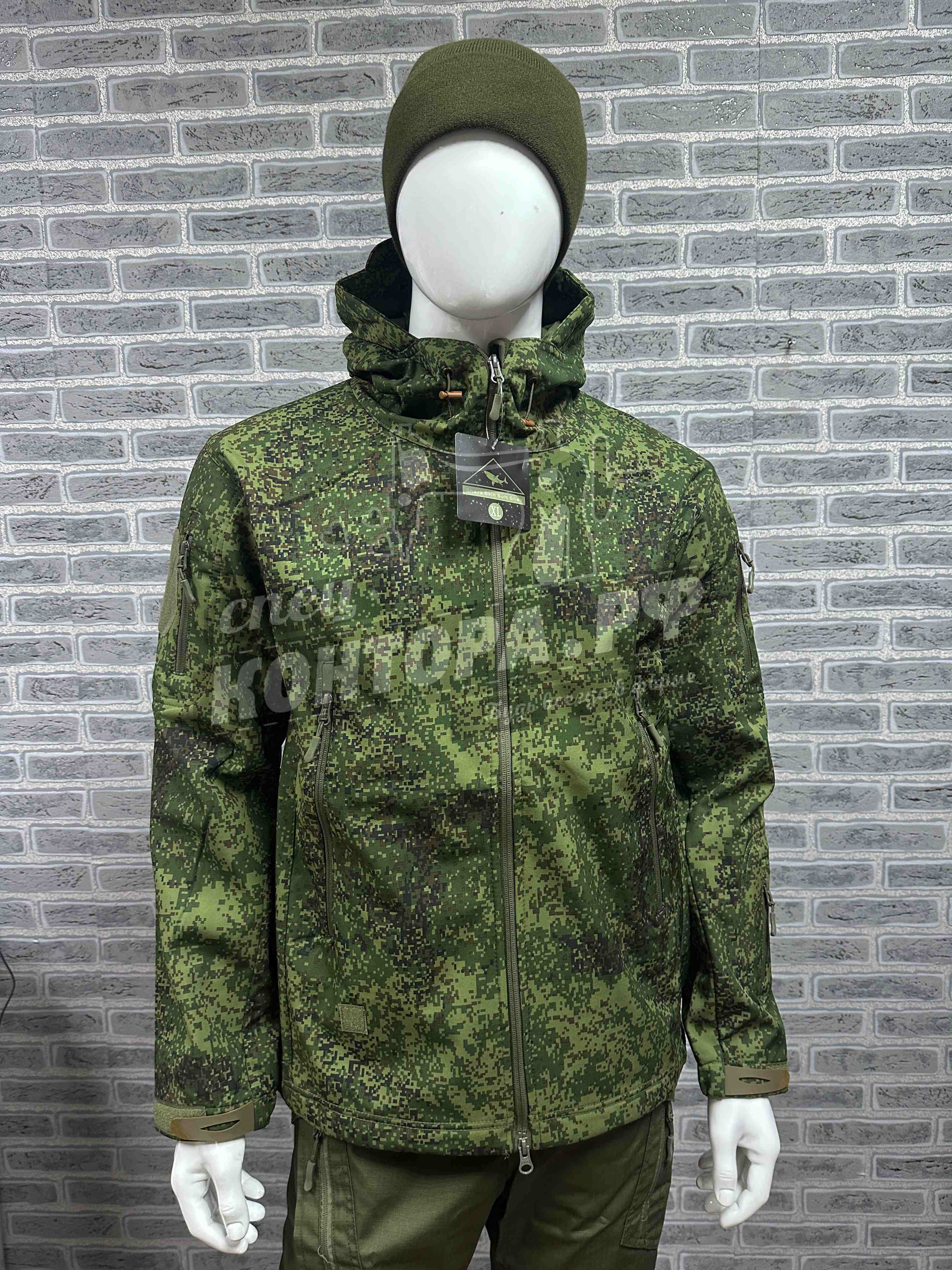 564257106483 Куртка Софт Шелл Акула пиксель р.2XL — изображение 1