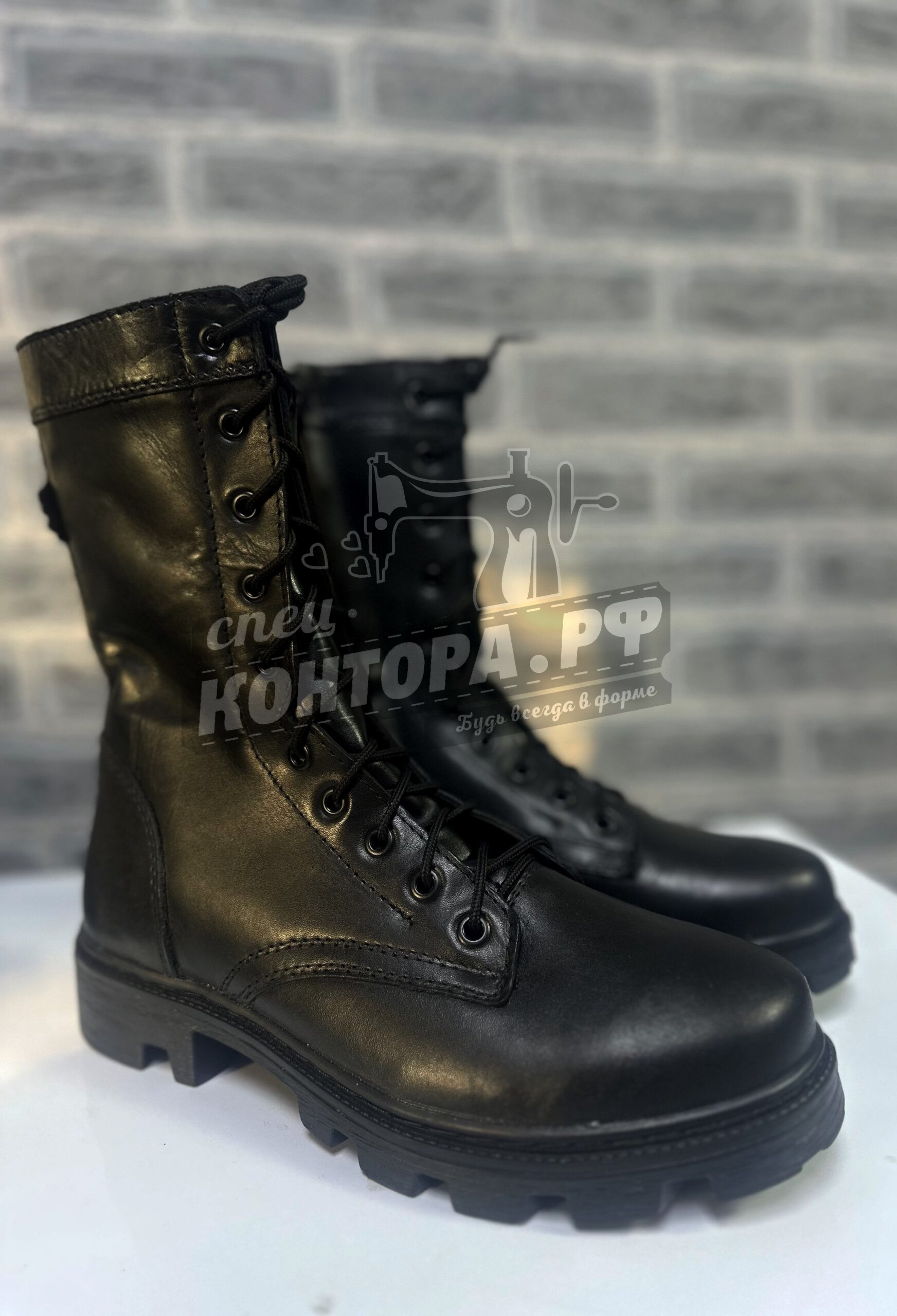 Берцы Доф зима кожа чёрный р.44