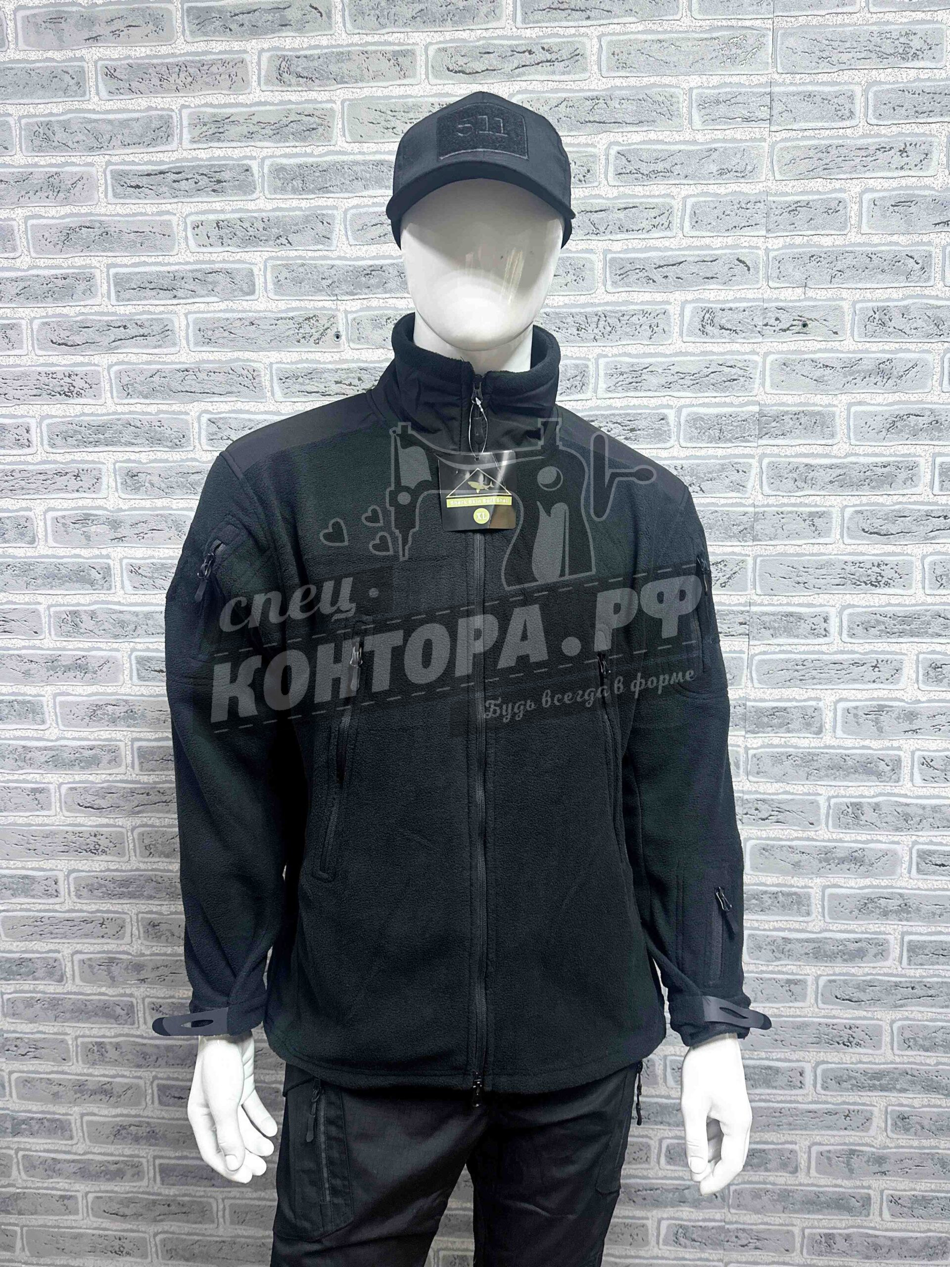 Пайта Акула флис чёрный б/к р.3XL