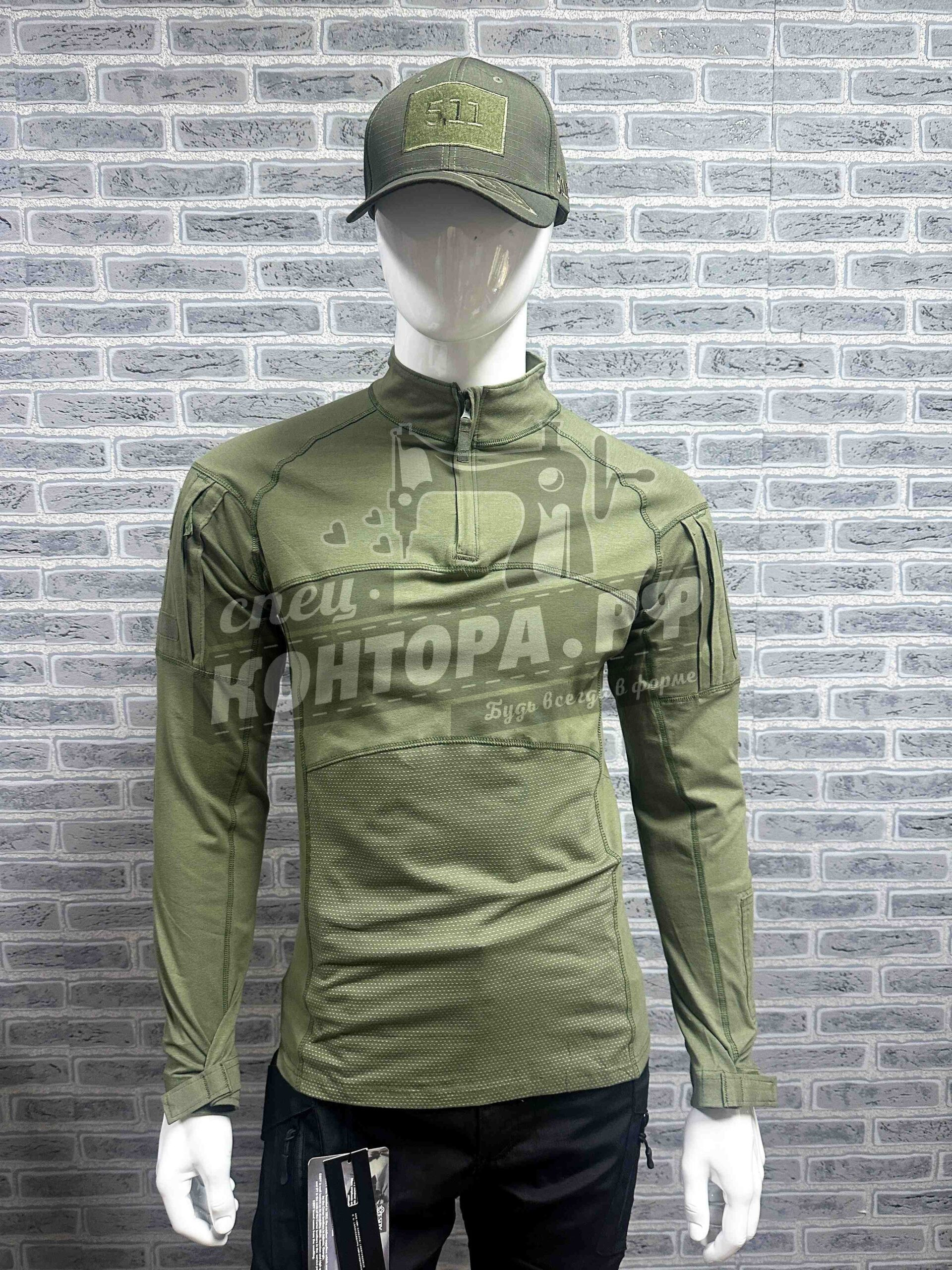 Рубашка тактическая олива р.3XL                (c пупыркой Combat Shirt ,ESDY HAN WILD)