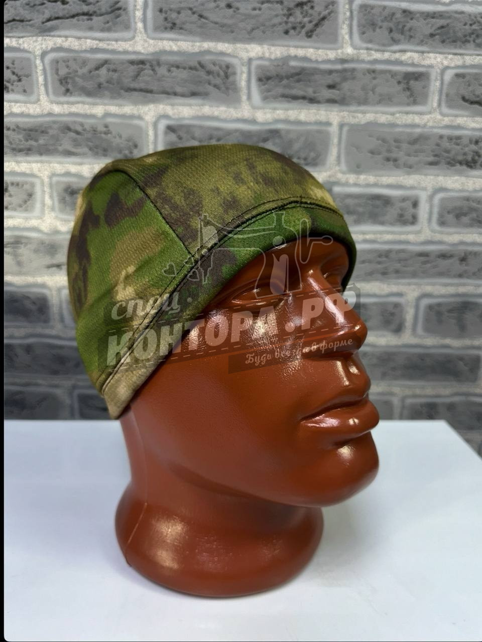 Шапка эластик флис мох