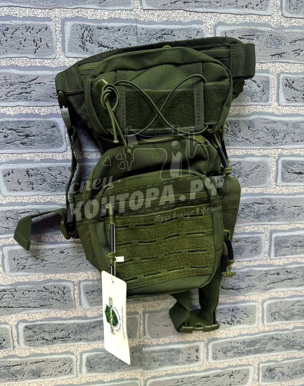 Сумка поясная олива Скорпион на бедро