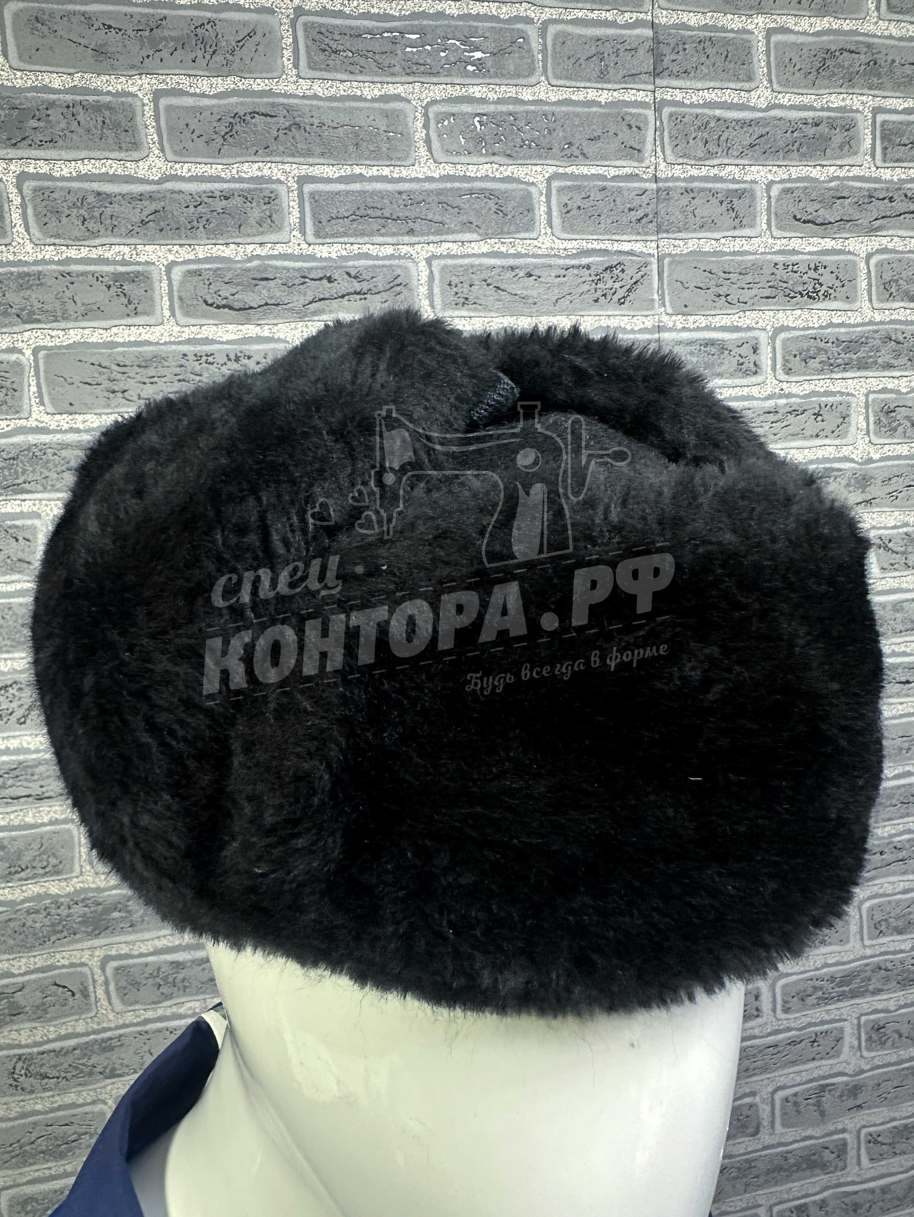 380996167609 Шапка ушанка искусственный мех чёрный — изображение 1