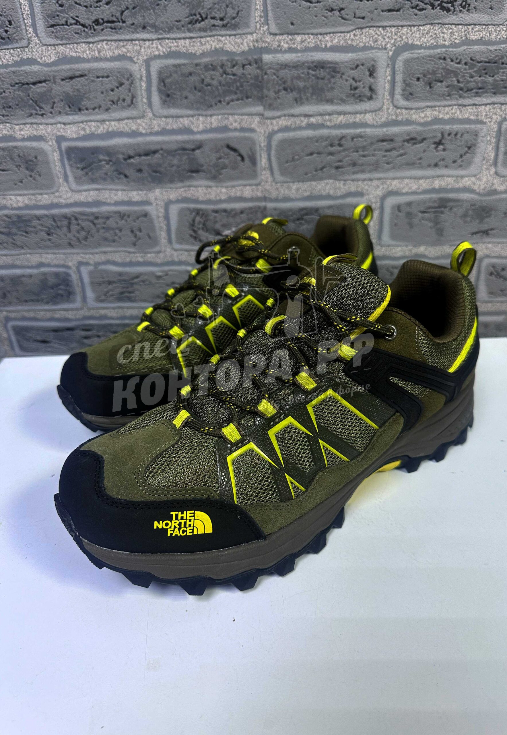 Кроссовки The North Face сетка олива р.43