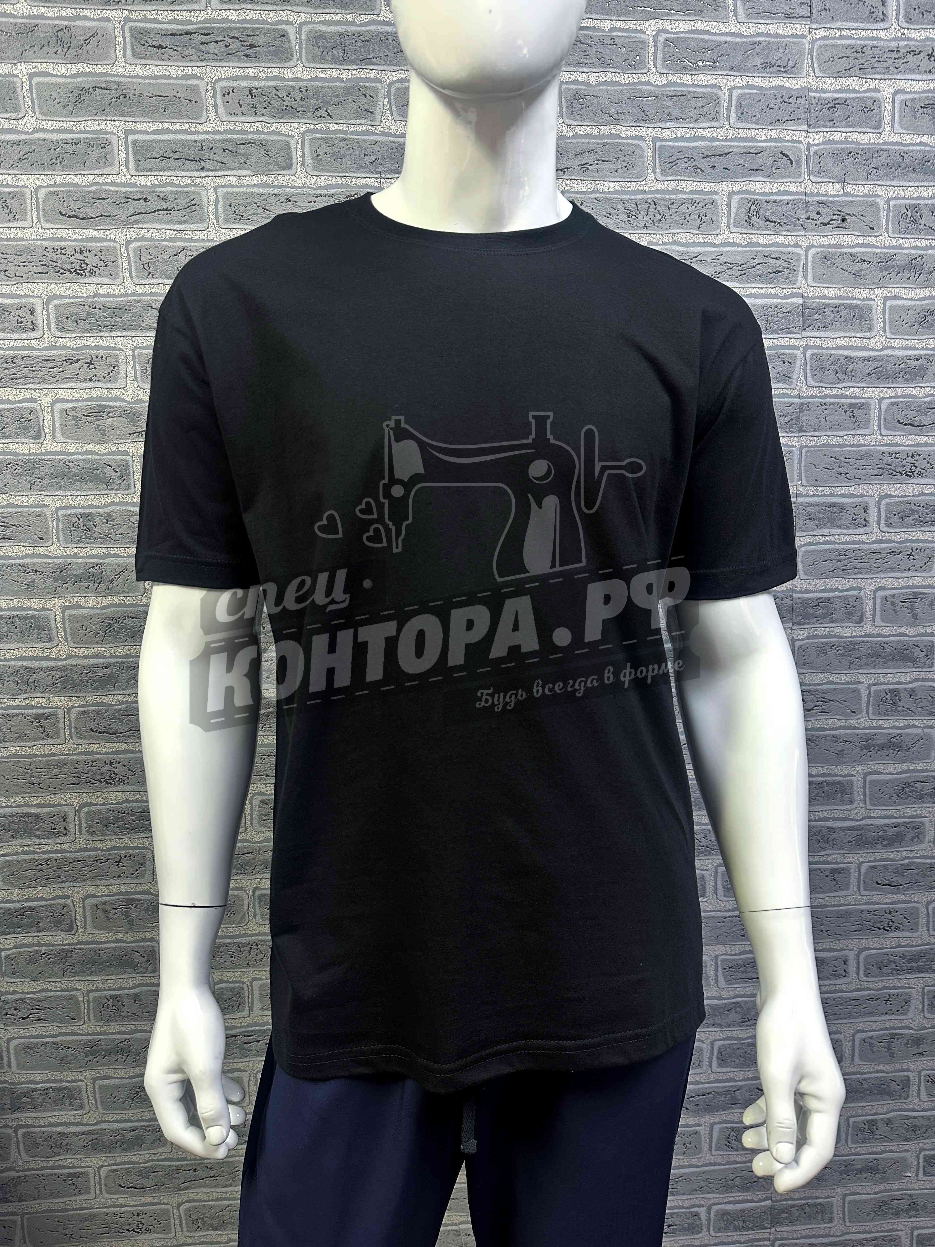 247231652994 Футболка ХБ чёрный р.56(3XL) — изображение 1