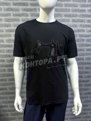 Футболка ХБ чёрный р.54(2XL)