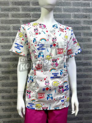 Блуза М310 Шмель с принтом р.46