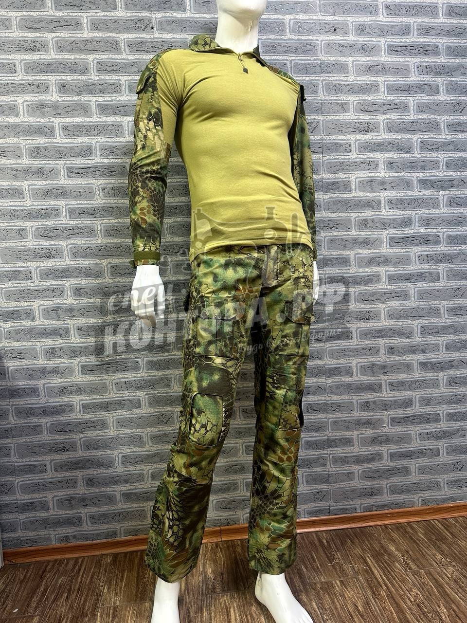 628762319718 Костюм тактический зеленый питон р.XL с наколенником (Outdoor,Body Suit,Large,Esdy) — изображение 1