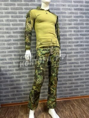 Костюм тактический зеленый питон р.2XL с наколенником (Outdoor,Body Suit,Large,Esdy)