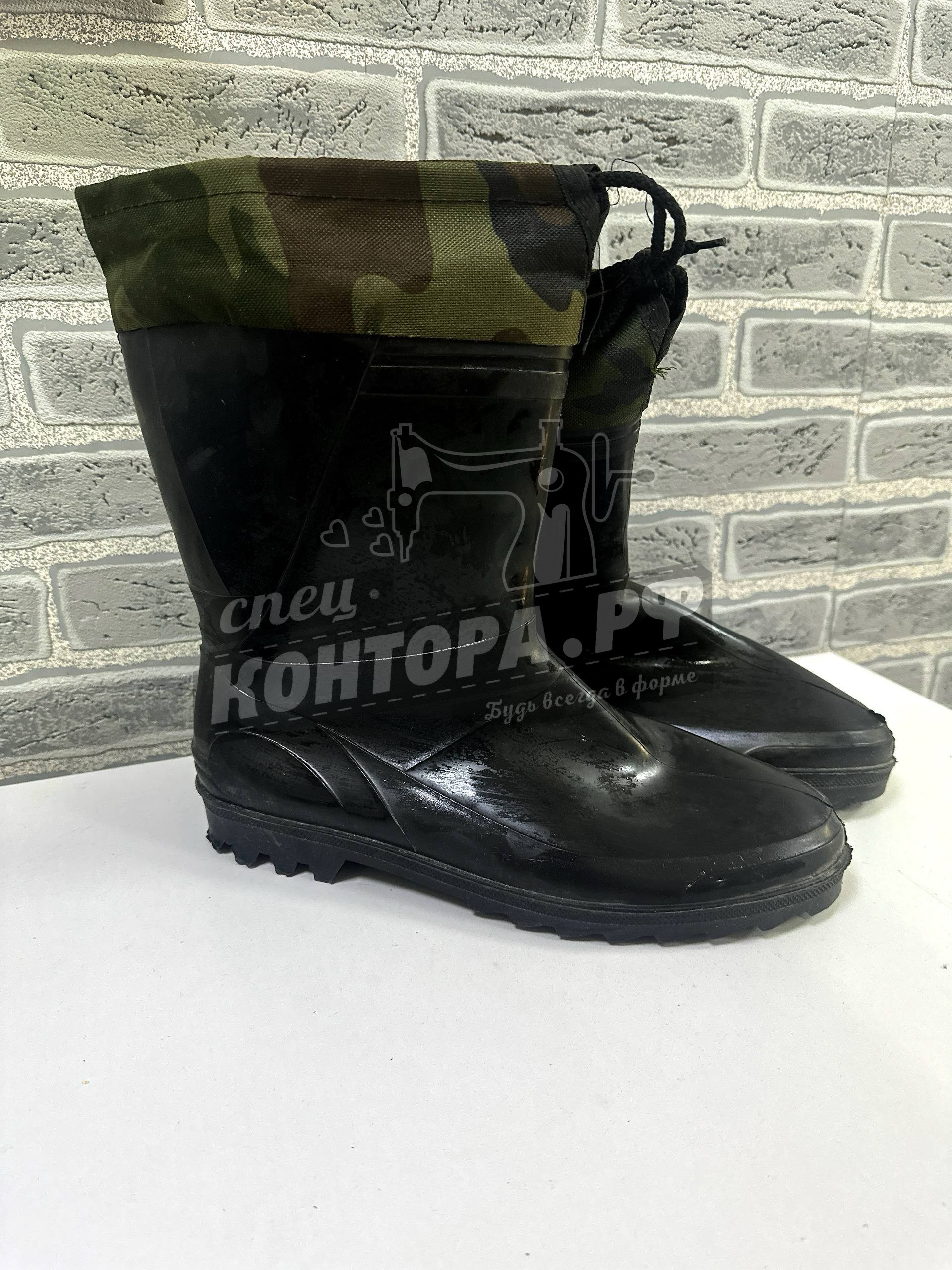 549386442646 Резиновые сапоги с вкладышем чёрный 45р. — изображение 1