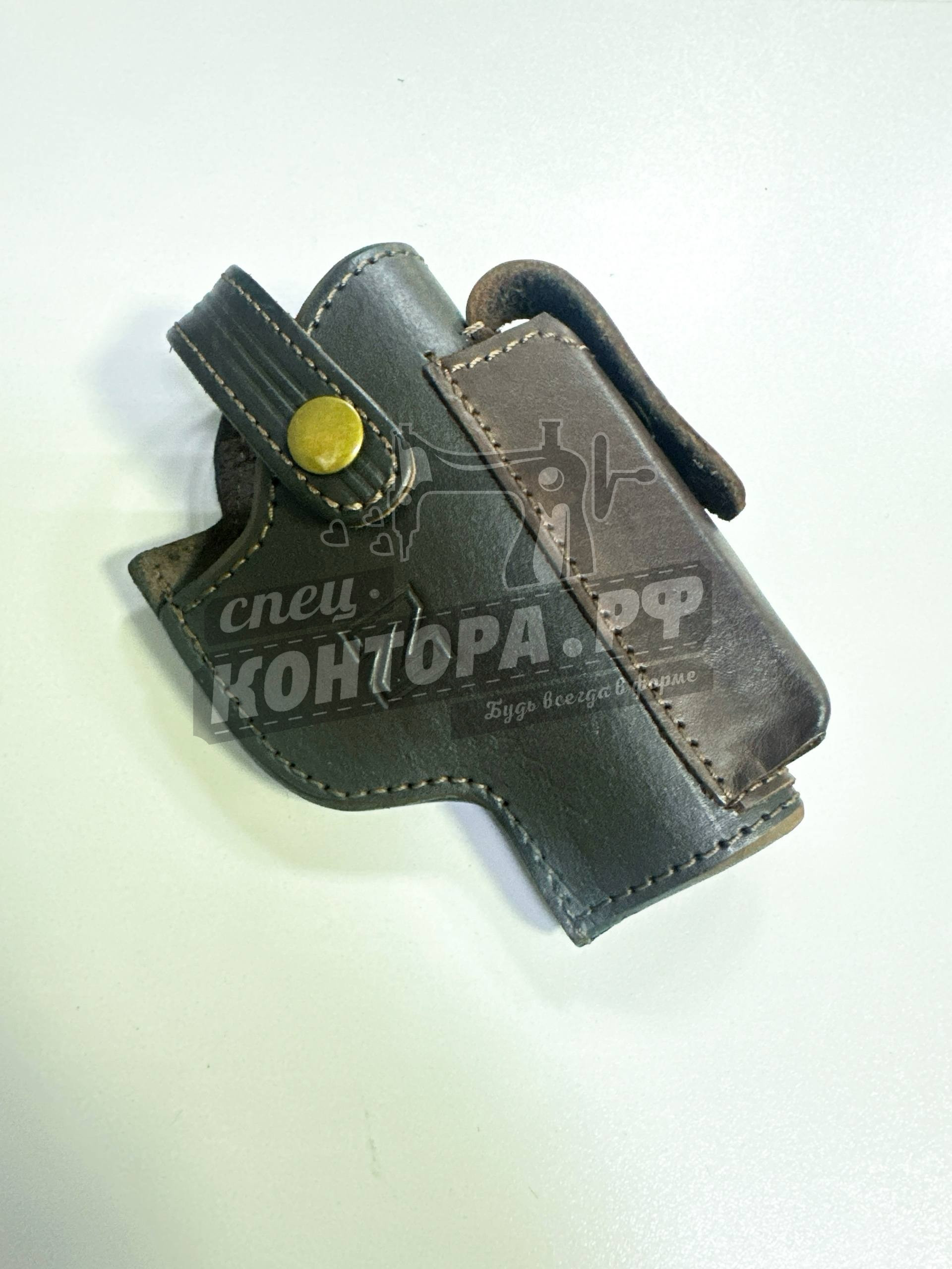918368667133 Кобура на ПМ2 с магазином коричневый (кожев. салон) — изображение 1