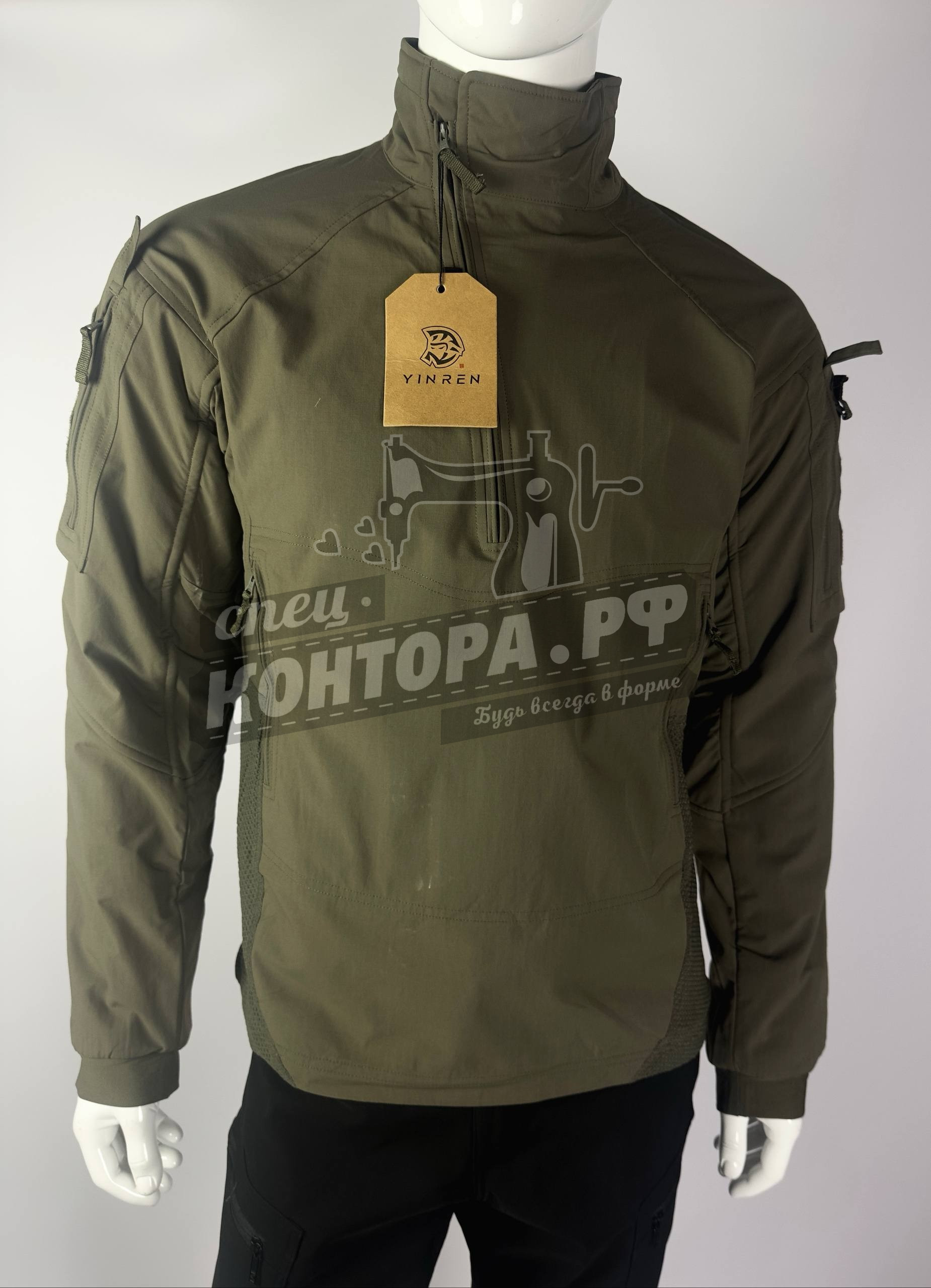 711129241421 Рубашка такт. Yinren олива р.2XL — изображение 1