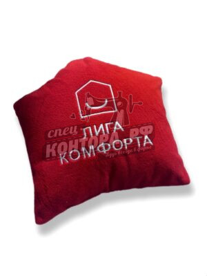 Подушка "Лига Комфорта" с наперником 35*35 вельбо красный СП