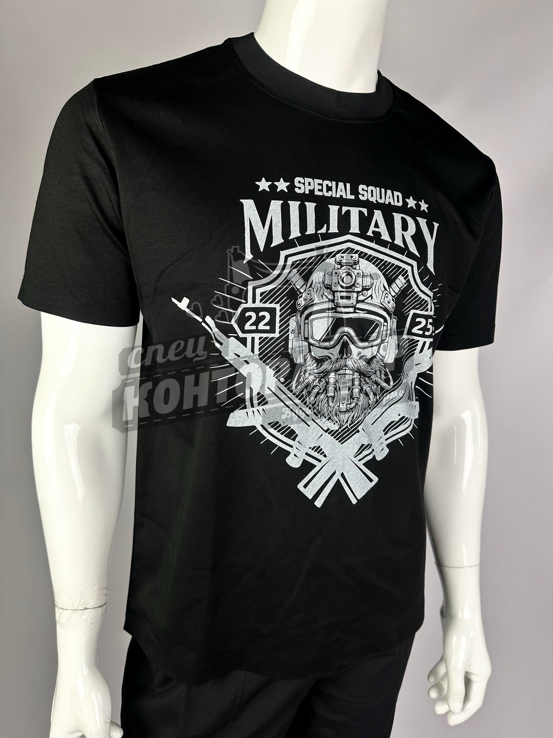 518817810225 Футболка "MILITARY" чёрный р.4XL — изображение 1
