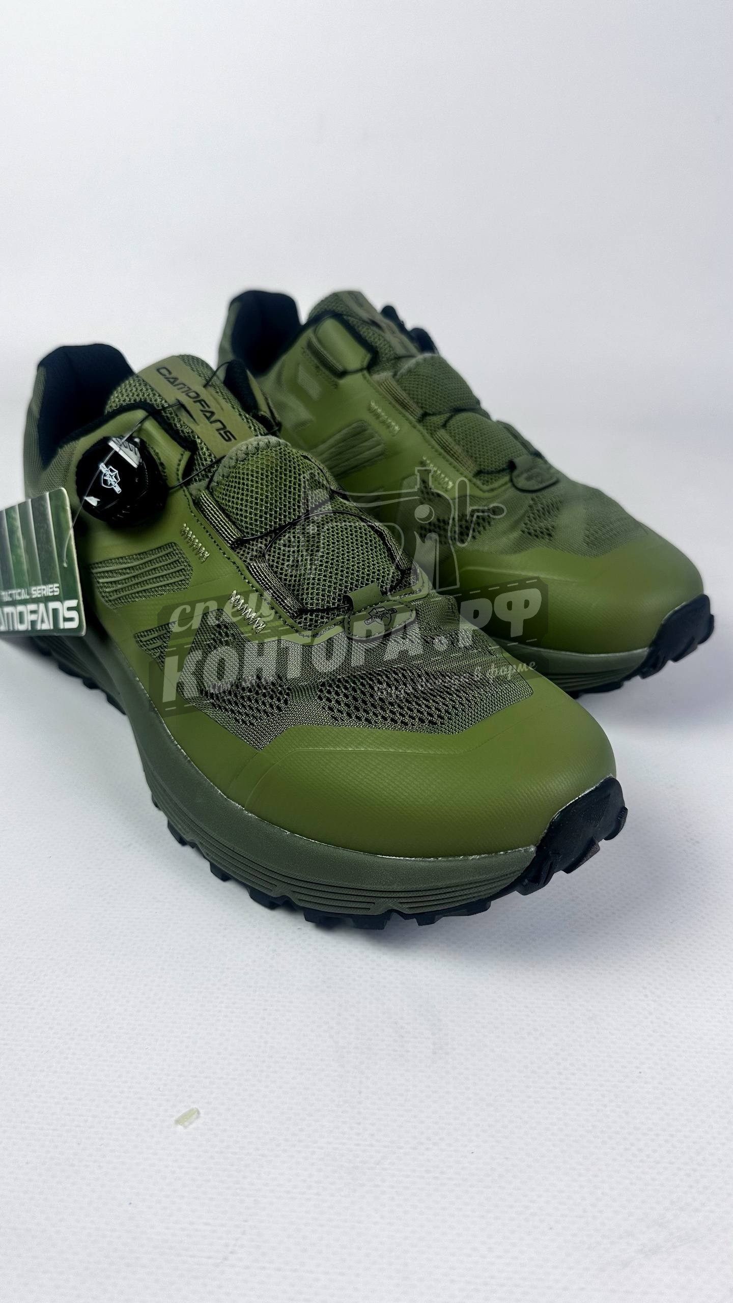 62730485081 Кроссовки Камофэнс олива р.44 (на закрутках) — изображение 1